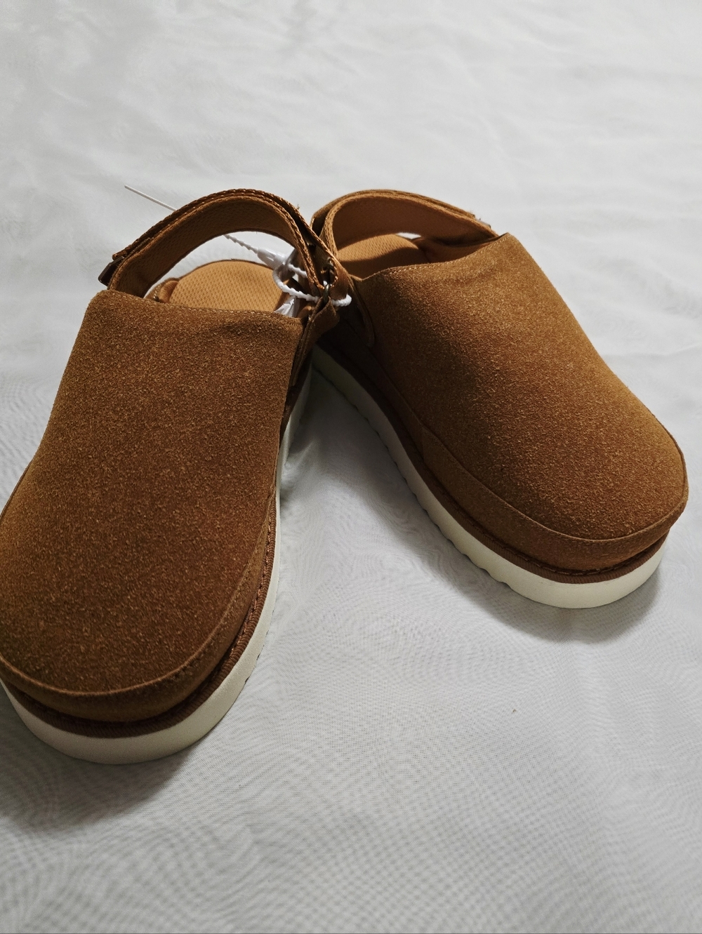 Unbranded Faux Suede Tan Platform Clogs